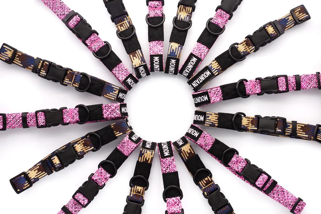 Euro Dog | Adventure Style Flat Weave Climbing Rope Dog Collar with YKK Polyacetal Strong Buckle for Pet Adventures