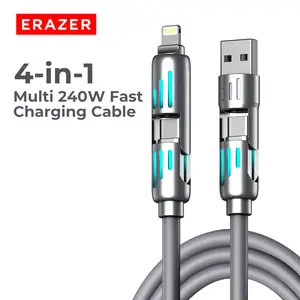 【BUY 1 GET 2】4-in-1-Ladekabel, superschnell, 240 W, mit RGB-Licht