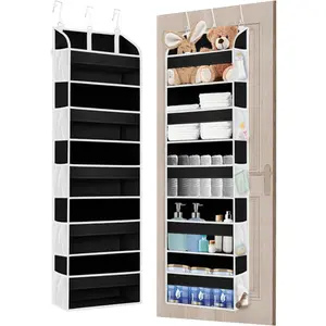 Multifunctional Door Back Storage Bag, Hangable Storage, Space Saving Organizer, 5-Layer Hanging Organizer with 10 Large Pockets, Anti-Tilt Design, Ideal for Bedroom, Bathroom, Baby Supplies, Space Saving Bags