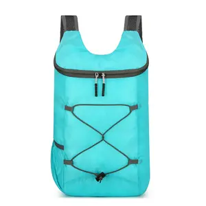 This multi-functional outdoor folding backpack is made of high-density, lightweight, and waterproof nylon fabric, making it suitable for camping, hiking, and everyday use.