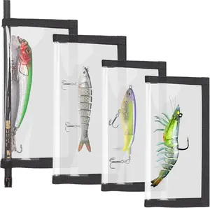 Clear Fishing Bait Wraps 4 Pack Prevnet Sharp Hooks from Pets Kids Durable 0.5mm Thicken PVC Lure Covers Storage Safe Easily See Lures 2L+2M