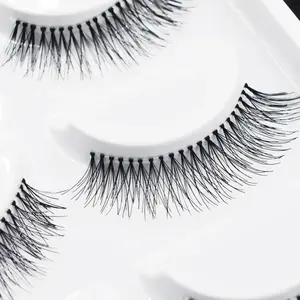 5 Pairs Natural Black Long Sparse Cross False Eyelashes Fake Eye Lashes Extensions Makeup Tools