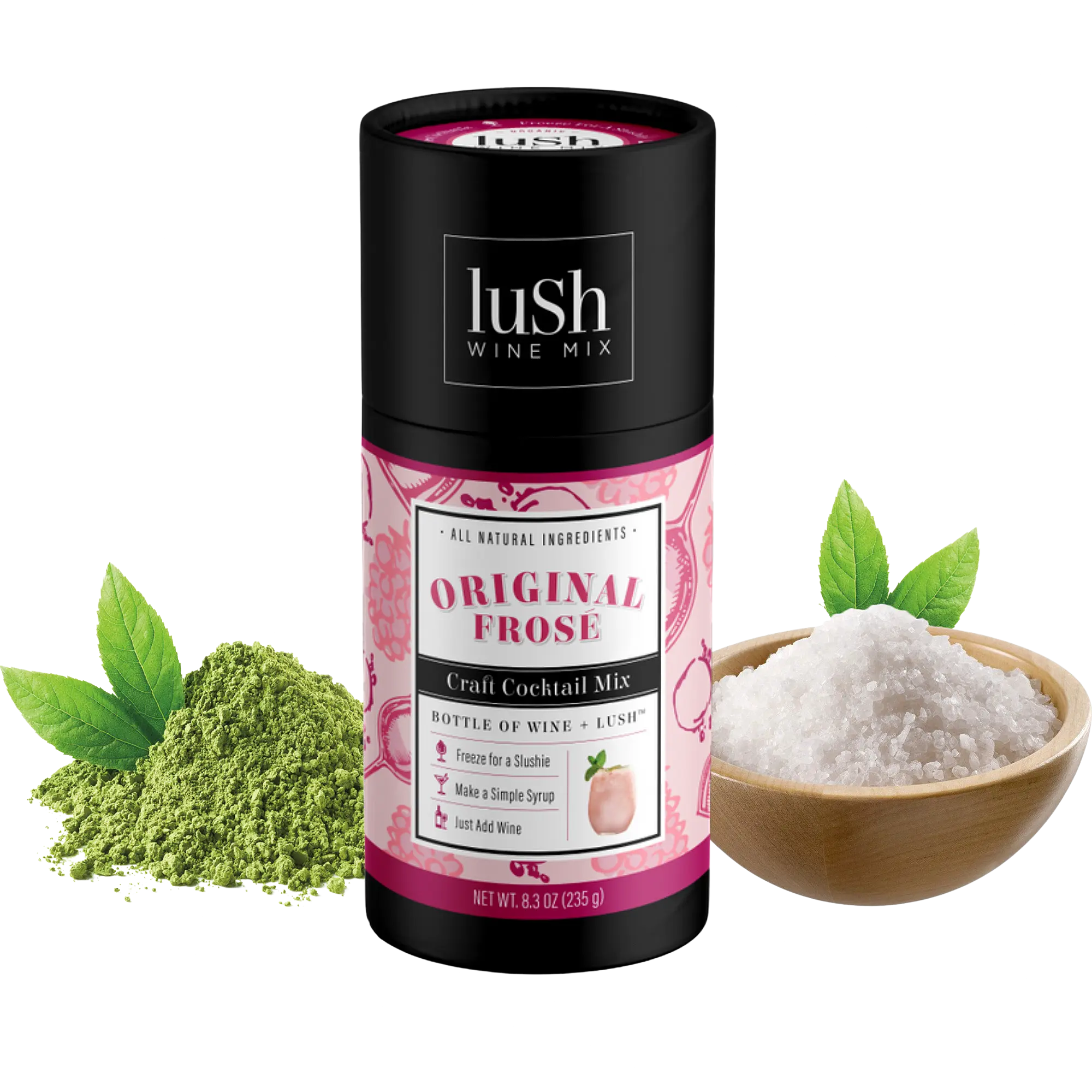 Lush Original Frose' Mix - Makes 8+ Servings Organic Slushies, Drinks, Mocktails Natural Fruity Drinks Dairy Free