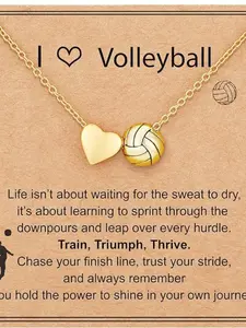 Cute Softball Soccer Volleyball Basketball Football Necklace for Girls Women, Sports Pendant Jewelry, Athlete & Team Gift, Game Day Accessory, Chain Necklaces