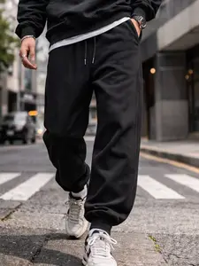 Men's Casual Pocket Sweatpants | Regular Fit Joggers for Daily Wear