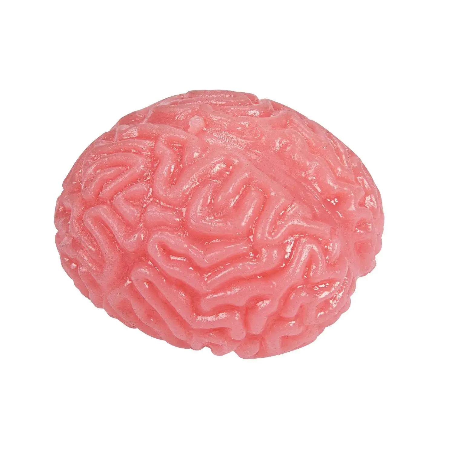 Brain-Shaped Pink Rubber Splat Balls - 12 pc Brain-Shaped Pink Rubber Splat Balls - 12 pc