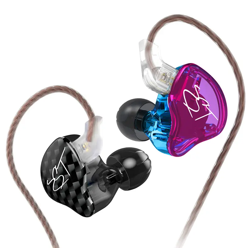 KZ ZST Hybrid HiFi In-Ear Monitor Headset, 1BA+1DD Wired Stereo Audio Earbuds with 3.5mm Plug, Noise Isolation Earphones for Gaming, Music, Noise Isolating
