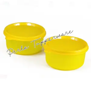 Airtight Food Storage Meal Prep Containers Set of 2, 400 ml (13.6 fl oz) Yellow Home Kitchen Supplies, Ideal for Fruits, Veggies