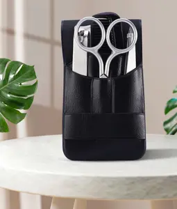 Family First High Quality Travel Manicure Set with Nail Clippers and Grooming Kit Case