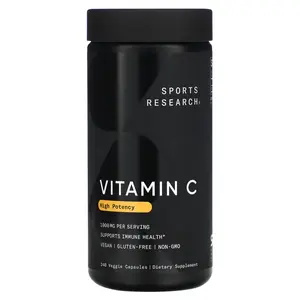 Sports Research High Potency Vitamin C, 1,000 mg, 240 Veggie Capsules