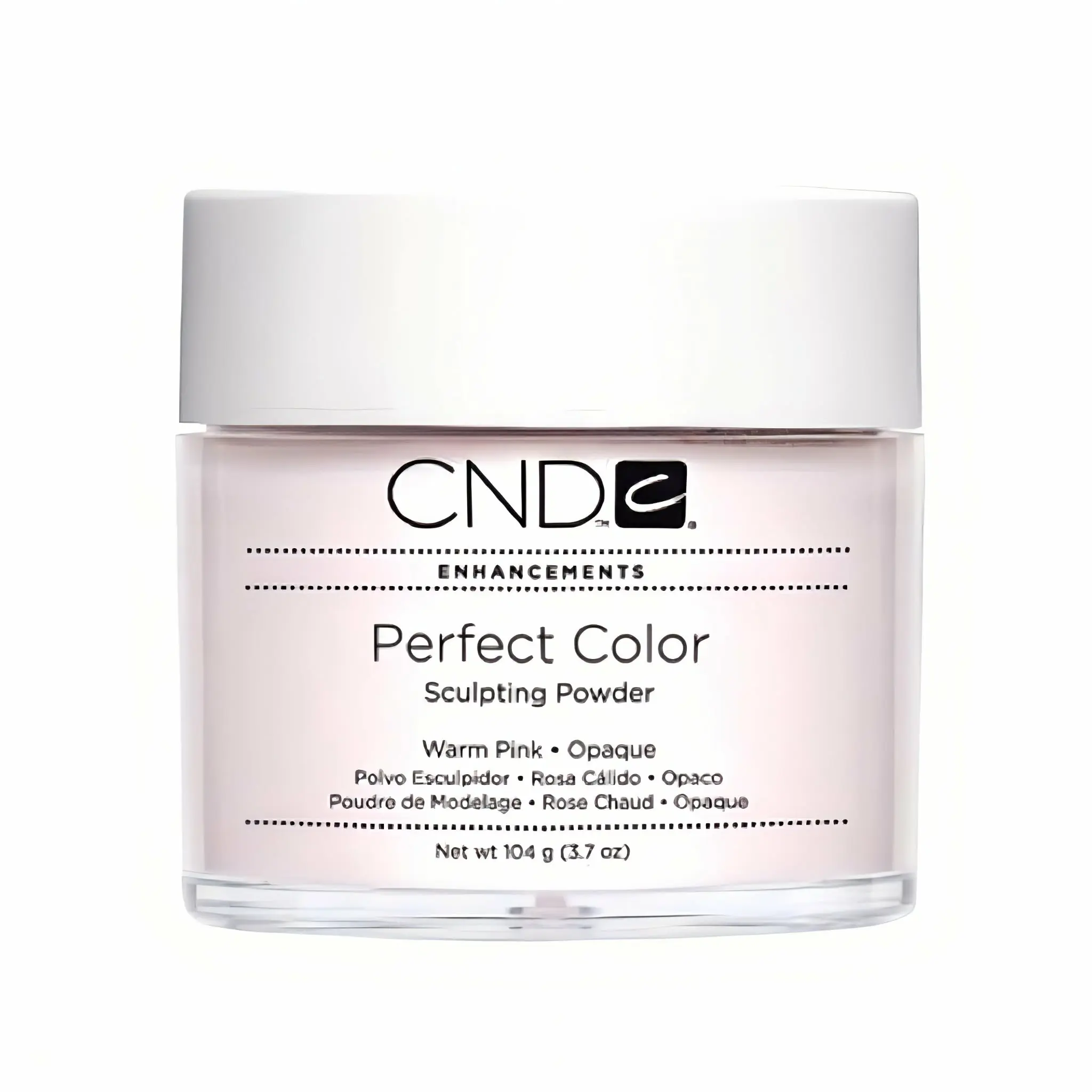 CND Warm Pink Opaque Sculpting Powder Jar - 3.7 oz Polymer Base Powder Form, Smooth Apply, Even Texture, Vibrant Finish, for Nail Art Enthusiasts, Pro & Home Use, Sculpting Powder Polymer