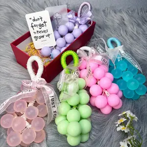 【Black Friday】Paul Frank&Vireo Proro Grape Soap on a Rope – Handmade DIY Decorative Grape Soap, Natural and Gentle, Moisturizing and Cleansing, Long-Lasting Fresh Scent, Perfect for Home Décor and Bathroom, Aesthetic & Creative Christmas Gift