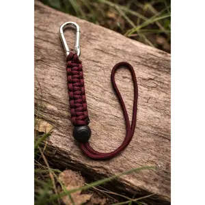 Paracord Water Bottle Holder Clip Maroon | Hands-Free Bottle Carrier for Backpacks, Strollers & Gym Bags | Everyday Carry Accessory