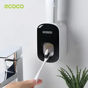 Fully Automatic Toothpaste Dispenser, Toothbrush and toothpaste holder Wall Mounted No Drill Squeezer for Bathroom, Home, Hotel Reusable Holders with Eco Friendly, Hygienic, Anti Dust, Easy Clean, Kids Friendly, Leak Proof, Durable, Space Saving