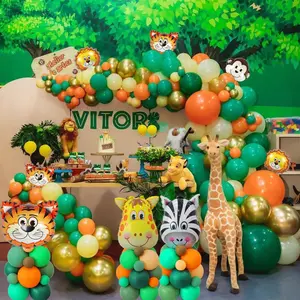 Forest Animal Balloons Set, Kids Birthday Party Decorations, Tiger Theme Supplies, Perfect for Celebrations, Balloon Animals