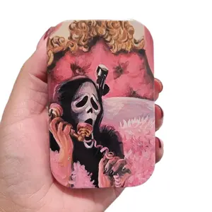 Halloween Horror Ghost Face Metal Tin Storage Box
