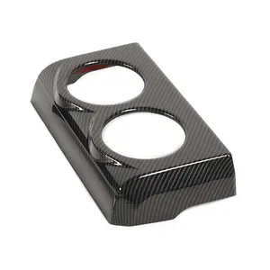 Rear Cup Holder Panel Trim for 2009-2014 Ford F150, ABS Material Carbon Fiber Armrest Box Car Interior Accessory