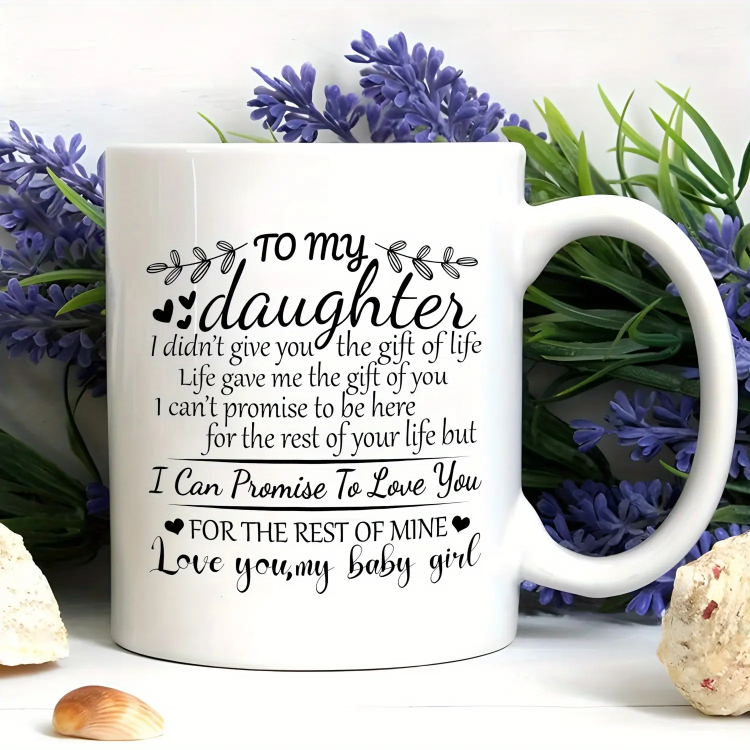 1 piece, coffee mug gift for daughter - To My Daughter Mug - 11 oz creative ceramic cup - Valentine's Day, Mother's Day, anniversary, wedding gift, gift for daughter from mom and dad, best daughter birthday gift