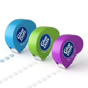 Dot N' Go Glue Dot Dispenser Project Pack with 200 Permanent, Poster and Removable Double-Sided Adhesive Craft Dots Each, 3/8-Inch - Made in USA