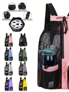 Outdoor Swimming Bag Mesh Drawstring Wet Bag Beach Backpack Fitness Portable Exercise Equipment Shoulder Bag
