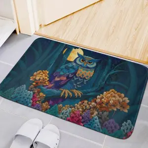 Owl Latch Hook Rug Kit Large Print Canvas for Beginners Complete DIY Craft Set with Yarn Hook Tool Boho Wall Hanging Floor Mat Making Kit Adult Arts and Crafts Gift