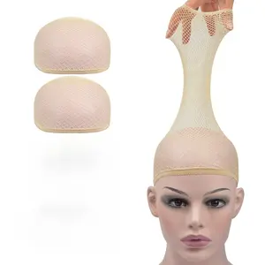 4 Pcs Wig Caps Mesh Wig Stocking Caps for Women Men Kids (Mesh Wig Cap, Beige)