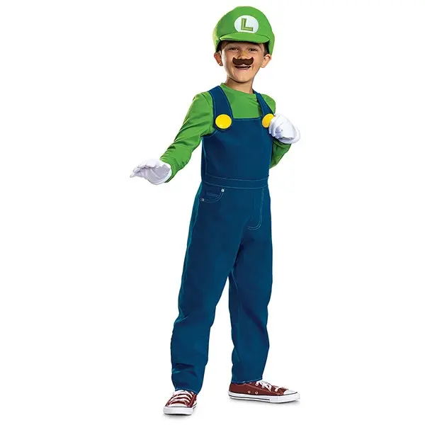 Super Mario Bros Kid's Premium Luigi Costume