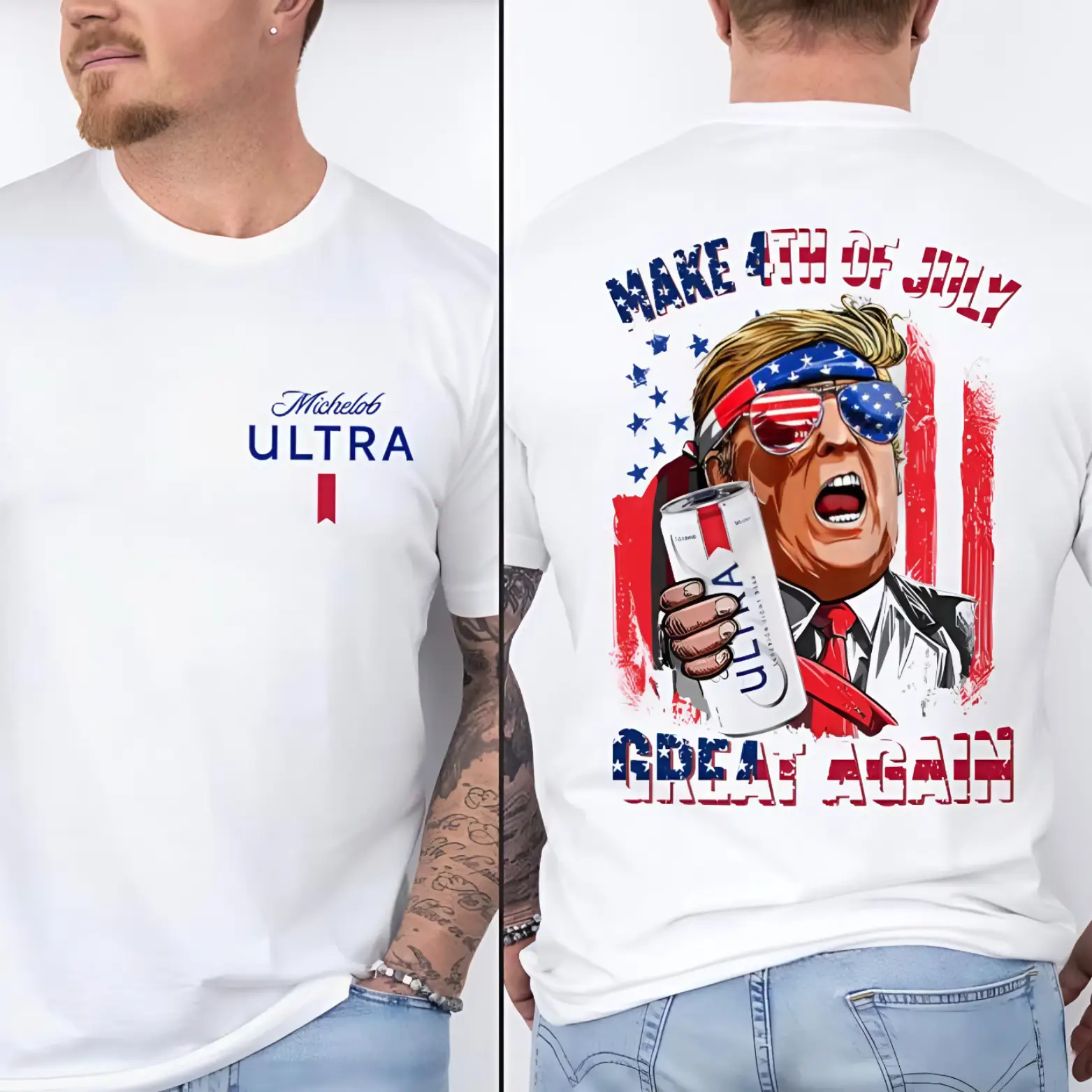 Michelob Ultra Shirt, Michelob Ultra Make 4th of July America Great Again Shirt, Independence Day USA, For Men, For Women