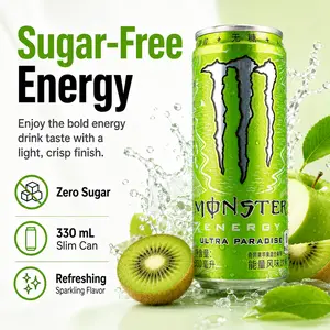 Monster Ultra Paradise 0 Sugar Kiwi Apple Sport Energy Beverage