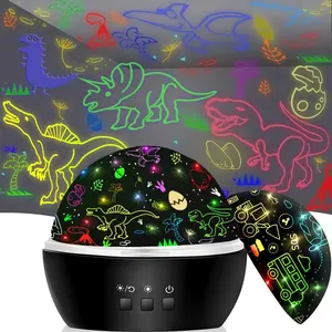 Night Light for ,2 in 1 Rotating Projector Lamp with Dino& Theme,2 Ways to Charge, Night Light Ceiling Projector for Bedroom  Room Decor