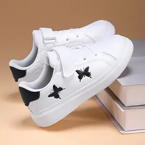 Girls' Print Casual Shoes - Soft Anti-EVA Sole, Breathable Lightweight Low-Top Sneakers with Closure, All-Season Comfort Play & Casual Attire (Ages 14 & Under)