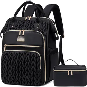 Lunch Backpack for Women, 15.6 inch Laptop Backpacks for Womens, Work Backpacks with Lunchbox,Insulated  pack Cooler,Teacher Nurse Travel Backpack for Women1