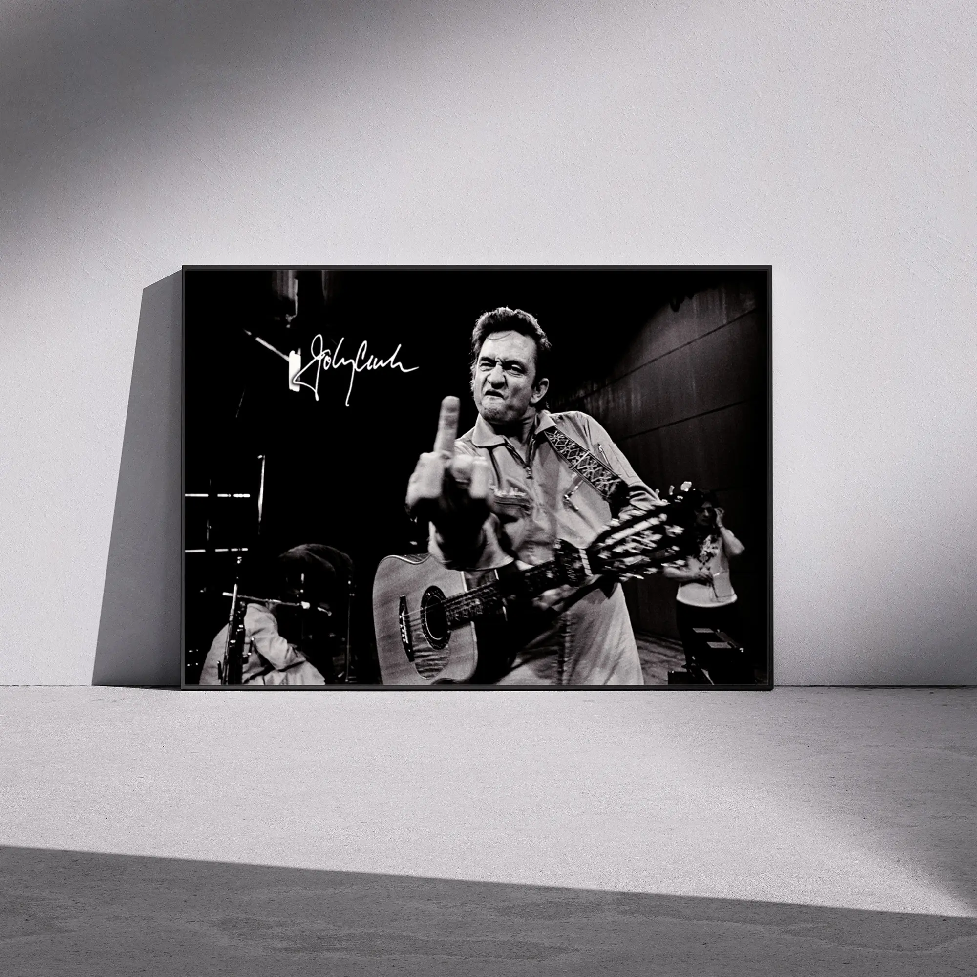 [NO FRAME] Johnny Cash Live at San Quentin Poster, Vintage Country Music Wall Art, Classic Outlaw Legend Photo Print, Made In USA