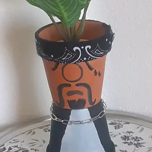 homie cholo terracotta pot person handmade