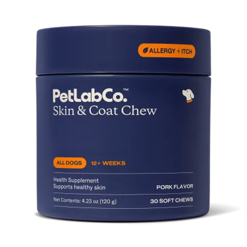 Dog Skin & Coat Supplement – Soft Chews for Moisture & Shine