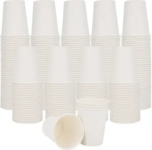 Coffee Cups, 120 Pack 8 Oz Paper Cups, Disposable Paper Coffee Cups 8 Oz, Hot White Water Cups, Disposable Cups for Juice Water Tea, Using for Party Home Office Travel