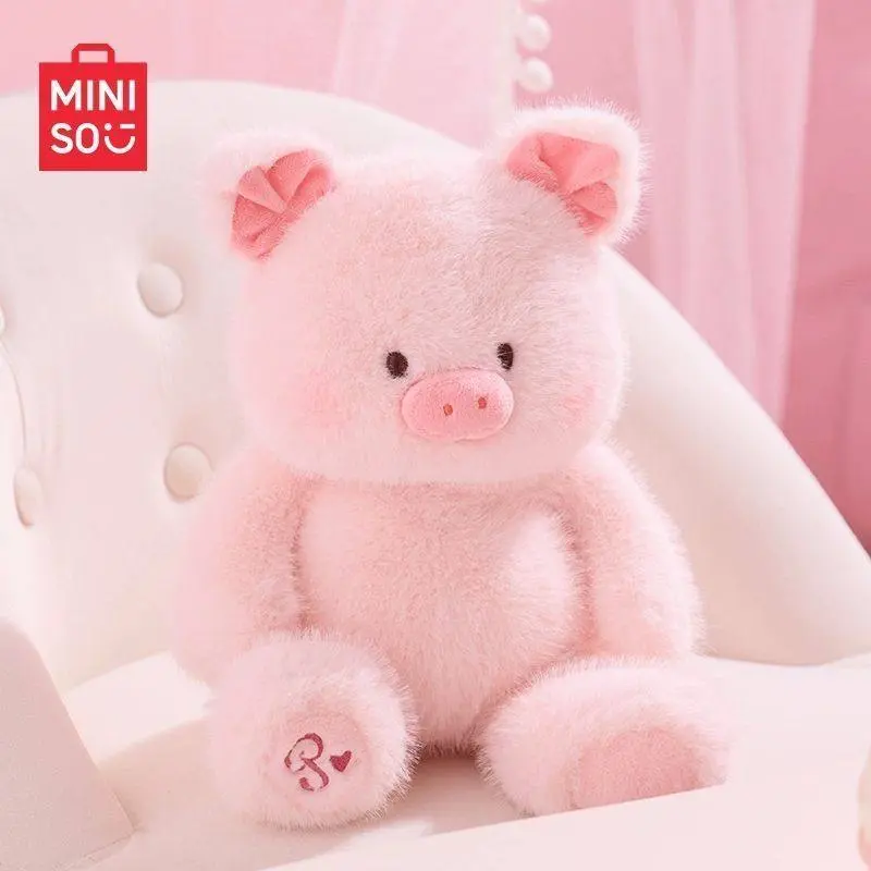 MINISO Folis Pig Series - Well-Behaved Sitting Plush Doll – Cuddly Stuffed Animal, Perfect Gift for Plush Collectors, Soft Desk Companion & Bedtime Buddy!