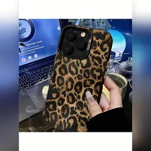 Leopard Pattern Laser TPU Shockproof Protective Mobile Phone Case for Apple Iphone17/16/15/14/13/12/11/Xs/Xr/X/7/8/Pro/Plus/Pro Max
