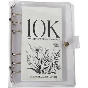 12-Month Envelopes  Saving Challenge Binder, 10k Dollars  Saving Challenge Book, Loose Leaf Savings Book Challenge Envelope Savings Book (10K)