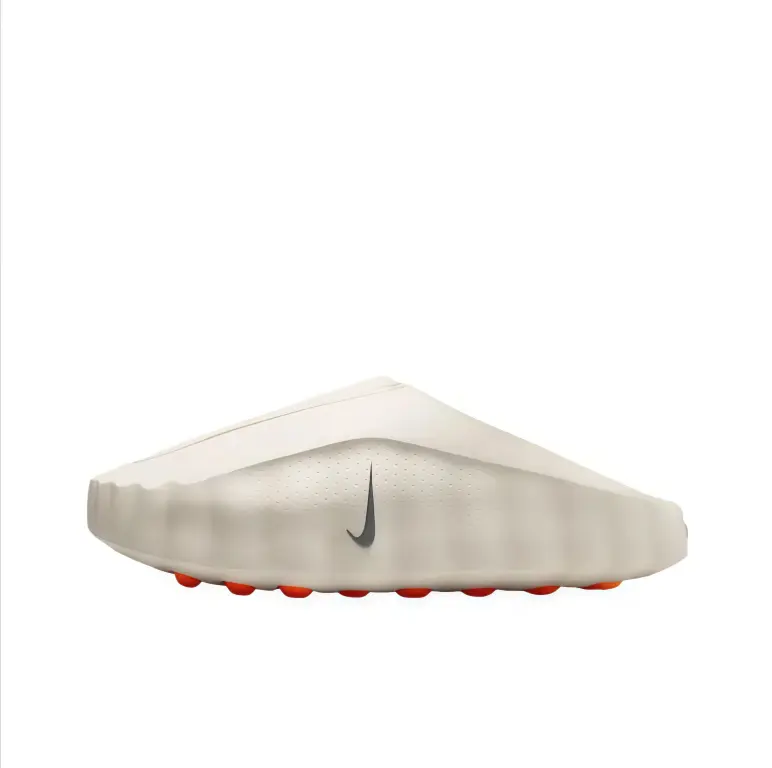 Slip on clog slides off white molded perforated upper orange traction sole lightweight cushioned design daily wear pool ready unisex viral streetwear footwear