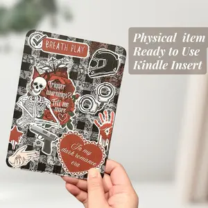 Dark Romance Theme Kindle Clear Case Insert Spicy Book Smut Readers Ereader Insert Dark Floral Skull Aesthetic Gothic Dark Academia