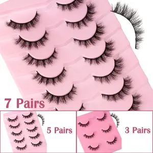 Fluffy False Eyelashes Cluster, Wispy Natural Look Cluster Lashes, Fluffy Curling Eye Makeup Strip Lashes for Women & Girls, High Quality Eyelashes, Wispy Eyelash Clusters, Cosmetic
