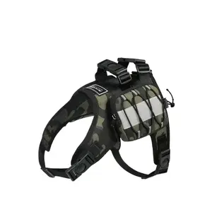 Adjustable Dog Harness, Safety Harness with Detachable Backpack, Reflective Straps, Breathable Mesh, Waterproof, Ideal for Training, Playing, Walking