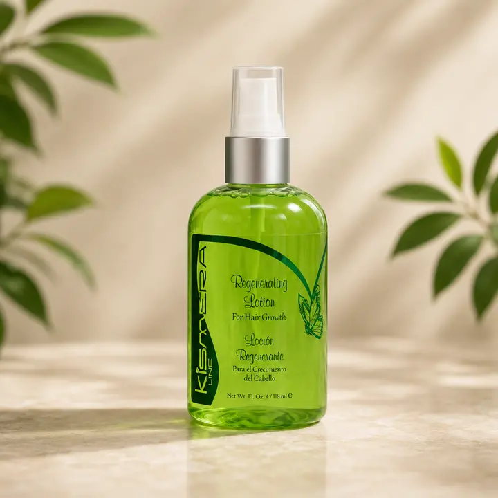 Hair Growth Treatment, Natural Regenerating Liquid with Keratin, Menthol & Camphor for Damaged Hair and Scalp Stimulation, 4 fl oz, Herbal, Contains-Keratin, Chemical Free, For Weak, Fragile Hair