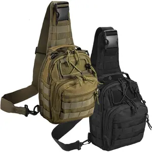 Men's Tactical Crossbody Bag, Waterproof|Durable|Molle Multifunctional Small EDC Chest Bag, Large Capacity|Multi-Compartments|Shoulder Bag, Men's and Women's Outdoor Hiking/Traveling/Fishing/Camping Backpacks, Tote Bags [Multi-color available, Ships from