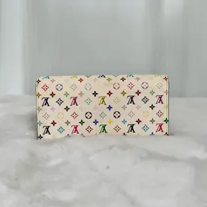 Pre-owned Louis Vuitton White Multicolor Zippy Wallet|20731719
