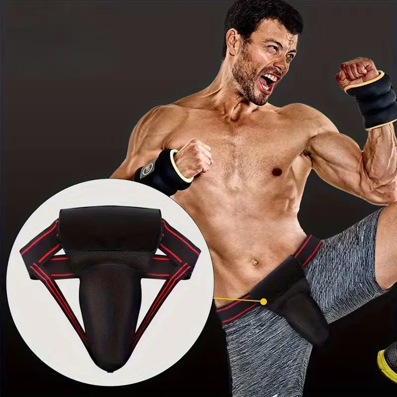 Boxing Groin Guard for Men, Taekwondo, Muay Thai, Martial Arts, Breathable Mesh, Training Gear, 13-20 Inch Diameter, Unisex