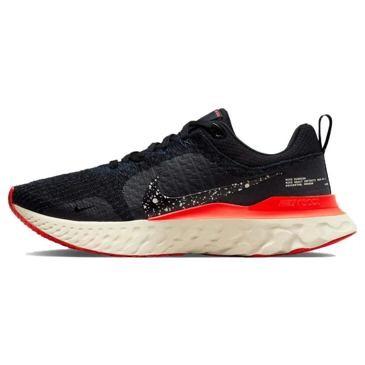 Nike React Infinity Run Obsidian Bright Crimson Comfort Lightweight Low Top Casual Running Shoes Men's DZ3014-002