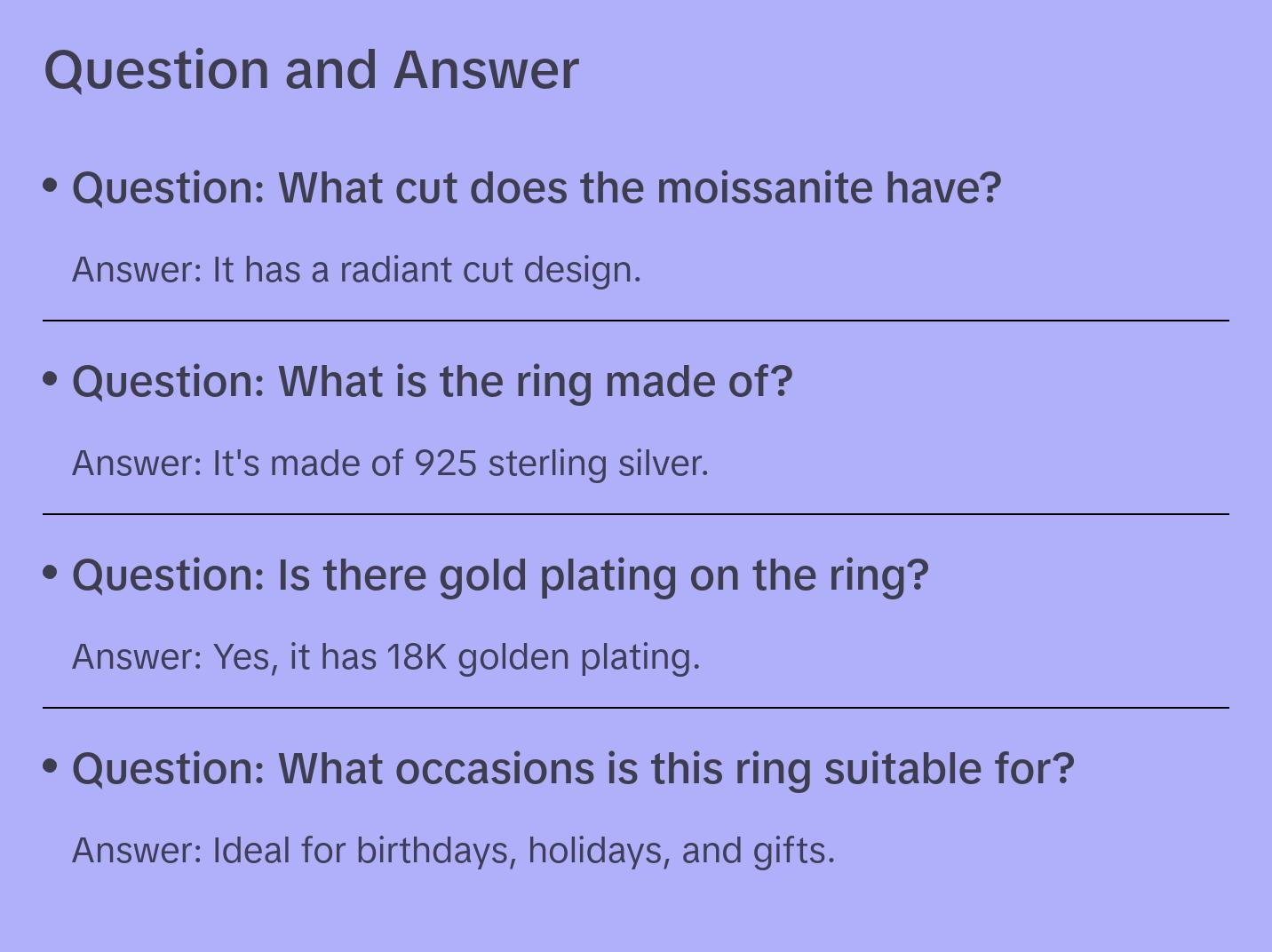 Radiant Cut Moissanite Engagement Ring