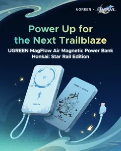 [LIVE ONLY]UGREEN × Honkai: Star Rail Series Magnetic Power Bank Qi2 Certified 15W Fast Charging Wireless Battery Pack Slim 10000mAh Magsafe Portable Charger with 30W USB-C,5000mAh 15W Power Bank for iPhone 17/16/15/14/13/12 Series
